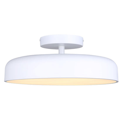 Canarm Zaria 18in 1-Light LED Chandelier | Matte White Acrylic | Dining Room & Living Room | 2200 Lumens, Dimmable 3CCT | Model LCH281A18WH
