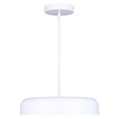 Canarm Zaria 18in 1-Light LED Chandelier | Matte White Acrylic | Dining Room & Living Room | 2200 Lumens, Dimmable 3CCT | Model LCH281A18WH