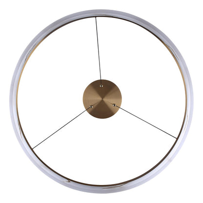 Canarm Elynn 23in 1-Light LED Chandelier | Gold and Marble Acrylic | Dining Room & Living Room | 23.5 x 23.5 x 18 in | Model LCH294A24GD