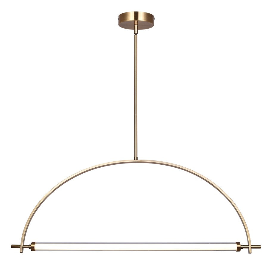 Canarm Keaton 33in 1-Light LED Chandelier | Modern Gold Aluminum and Steel | Dining Room & Kitchen Island | 33.5 x 33.5 x 16.75 in | Model LCH319A33GD