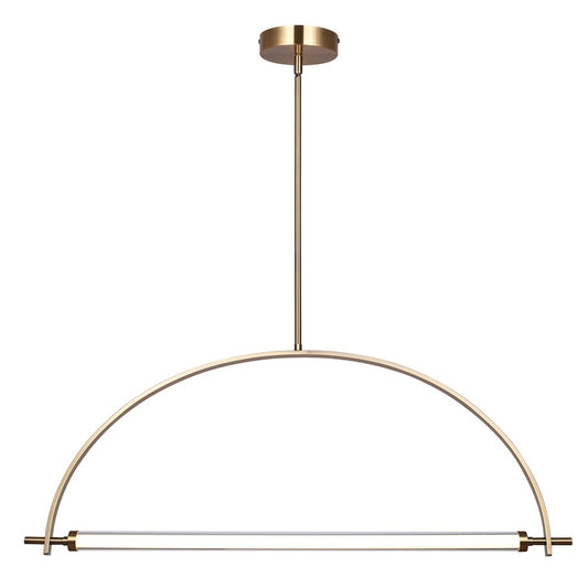 Canarm Keaton 33in 1-Light LED Chandelier | Modern Gold Aluminum and Steel | Dining Room & Kitchen Island | 33.5 x 33.5 x 16.75 in | Model LCH319A33GD
