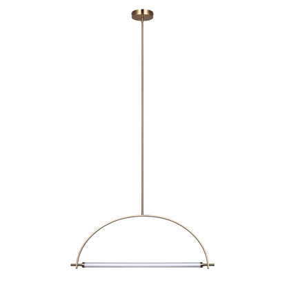 Canarm Keaton 33in 1-Light LED Chandelier | Modern Gold Aluminum and Steel | Dining Room & Kitchen Island | 33.5 x 33.5 x 16.75 in | Model LCH319A33GD