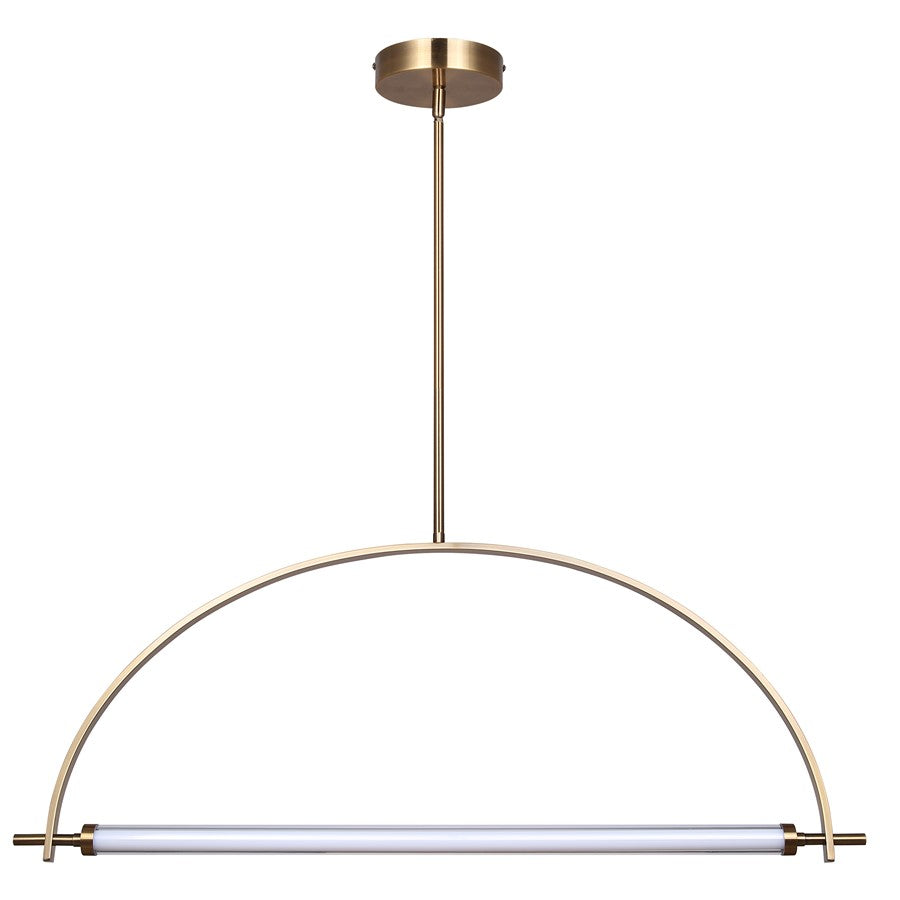 Canarm Keaton 33in 1-Light LED Chandelier | Modern Gold Aluminum and Steel | Dining Room & Kitchen Island | 33.5 x 33.5 x 16.75 in | Model LCH319A33GD