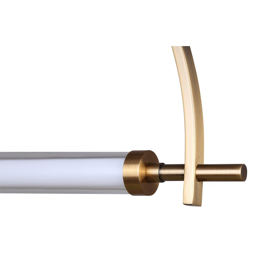Canarm Keaton 33in 1-Light LED Chandelier | Modern Gold Aluminum and Steel | Dining Room & Kitchen Island | 33.5 x 33.5 x 16.75 in | Model LCH319A33GD