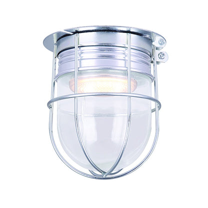 Canarm 5in 1-Light LED Outdoor Sconce | Grey and Clear Glass | Covered Patio & Entryway | 4.5 x 4.5 x 5 in | Model LCL161A04CWG