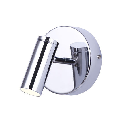 Canarm Kelby 5in 1-Light LED Track Ceiling | Matte Chrome Cylindrical Swivel Head | Kitchen & Hallway Accent | 5 x 5.5 in | Model LCW211A01CH