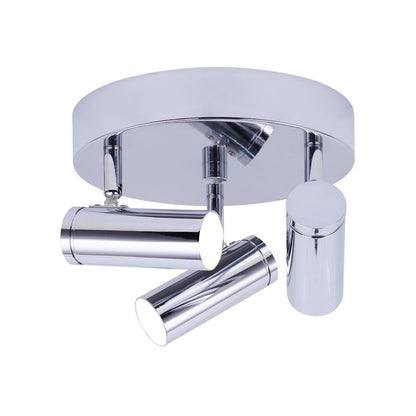 Canarm Kelby 3-Light LED Track Ceiling | Matte Chrome | Kitchen & Living Room Accent | 8in W x 6in H | Model LCW211A03CH