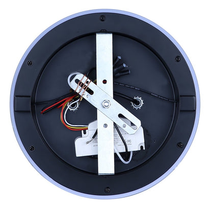 Canarm Denver 9in 2-Light LED Flush Mount | Modern Matte Black and Aluminum | Bedroom & Hallway | 9.5 x 9.5 x 5.75 in | Model LCW314A02BK
