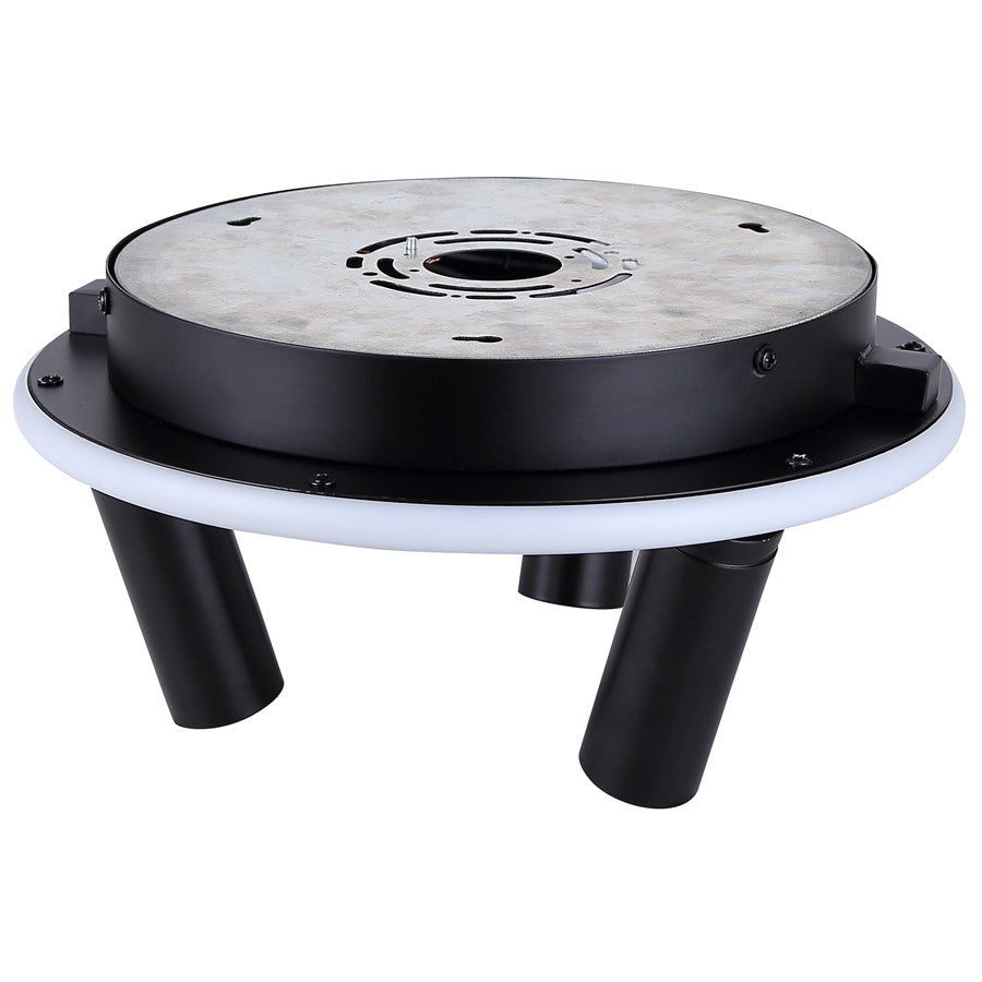 Canarm Denver 12in 3-Light LED Flush Mount | Modern Matte Black Steel and Aluminum | Bedroom & Hallway Ceiling Light | Model LCW314A03BK