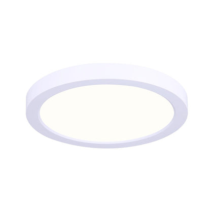 Canarm 7in LED Low Profile Disk Light | White Metal/Acrylic | Under Cabinet & Closet | 7 x 7 x 1 in | Model LED-7DLP-WT
