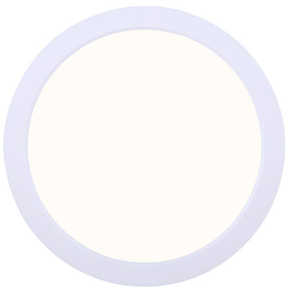 Canarm 7in LED Low Profile Disk Light | White Metal/Acrylic | Under Cabinet & Closet | 7 x 7 x 1 in | Model LED-7DLP-WT