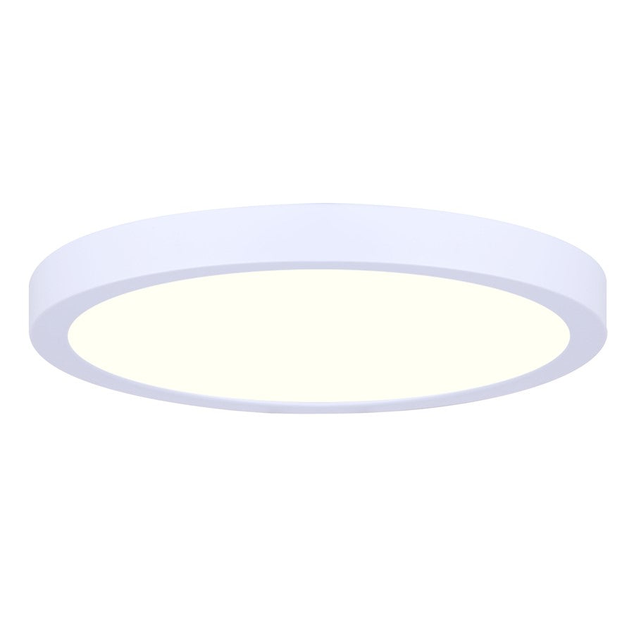 Canarm 7in LED Disk Light | White Metal/Acrylic | Closet & Hallway | 7 x 7 x 1 in | Model LED-7LM-WT-C