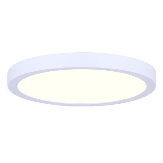Canarm 7in LED Disk Light | White Metal/Acrylic | Closet & Hallway | 7 x 7 x 1 in | Model LED-7LM-WT-C