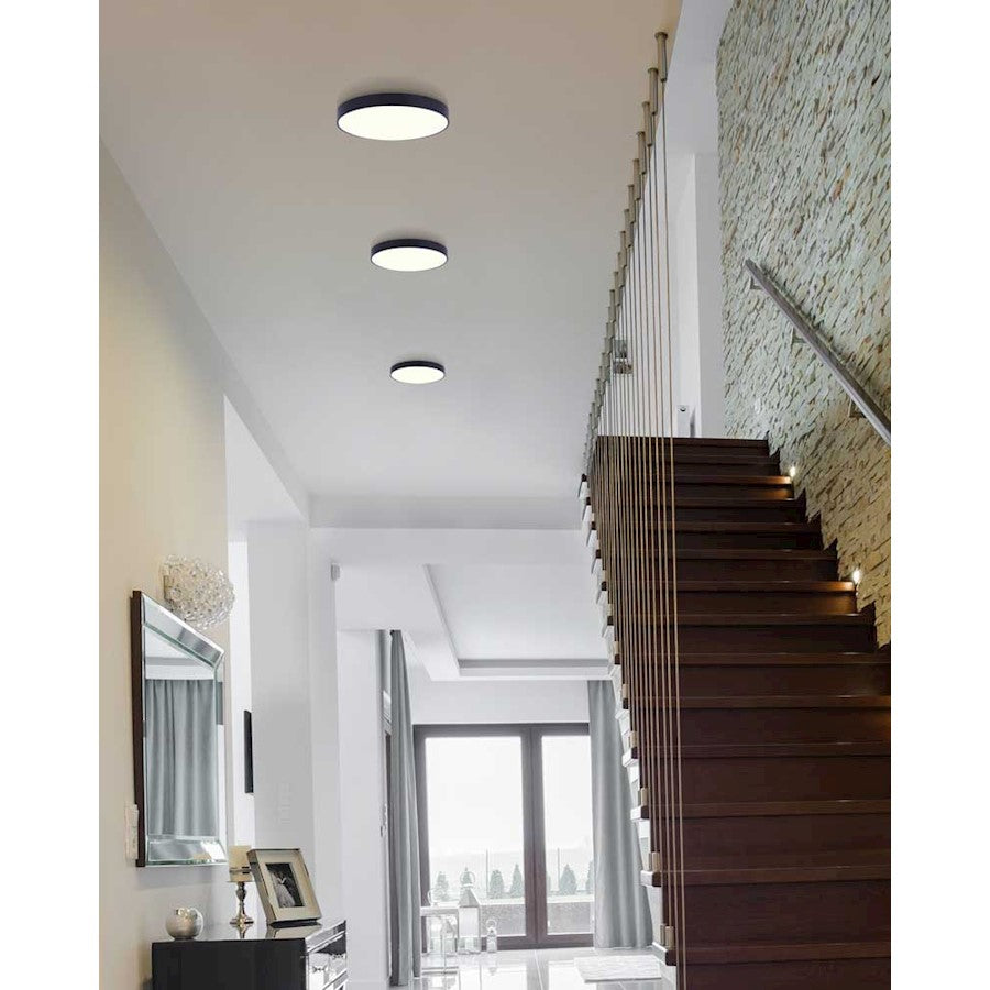 Canarm 5in LED Low Profile Disk Light | Black Metal/Acrylic | Under Cabinet & Closet | 5 x 5 x 1 in | Model LED-CP5D10-BK