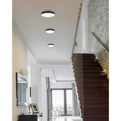 Canarm 5in LED Low Profile Disk Light | Black Metal/Acrylic | Under Cabinet & Closet | 5 x 5 x 1 in | Model LED-CP5D10-BK