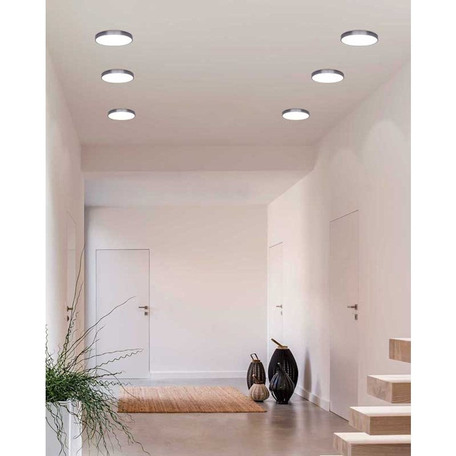 Canarm LED-CP5D10-BN 4.7in 1-Light Low Profile Disk Light | Brushed Nickel | Under Cabinet & Hallway | 4.7 x 4.7 x 0.77 in | Model LED-CP5D10-BN