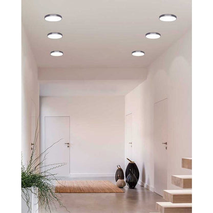 Canarm LED-CP5D10-BN 4.7in 1-Light Low Profile Disk Light | Brushed Nickel | Under Cabinet & Hallway | 4.7 x 4.7 x 0.77 in | Model LED-CP5D10-BN
