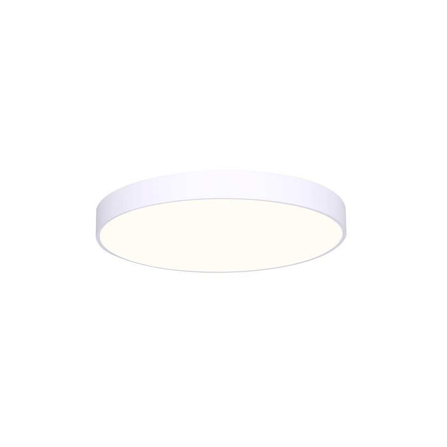 Canarm LED-CP5D10-WT 4.7in 1-Light Low Profile Disk Light | White | Under Cabinet & Hallway | 4.7 x 4.7 x 0.77 in | Model LED-CP5D10-WT