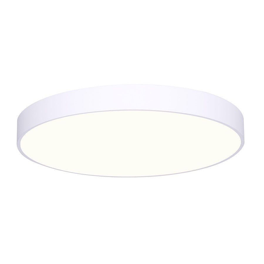 Canarm 7in 1-Light LED Disk Light | White Finish | Under Cabinet & Accent Lighting | 7 x 7 x 1 in | Model LED-CP7D10-WT