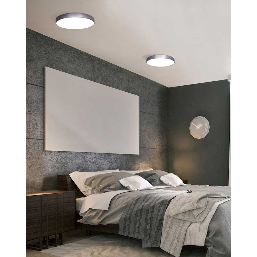 Canarm 9in 1-Light LED Disk Light | Brushed Nickel Finish | Under Cabinet & Accent Lighting | 9 x 9 x 1 in | Model LED-CP9D10-BN