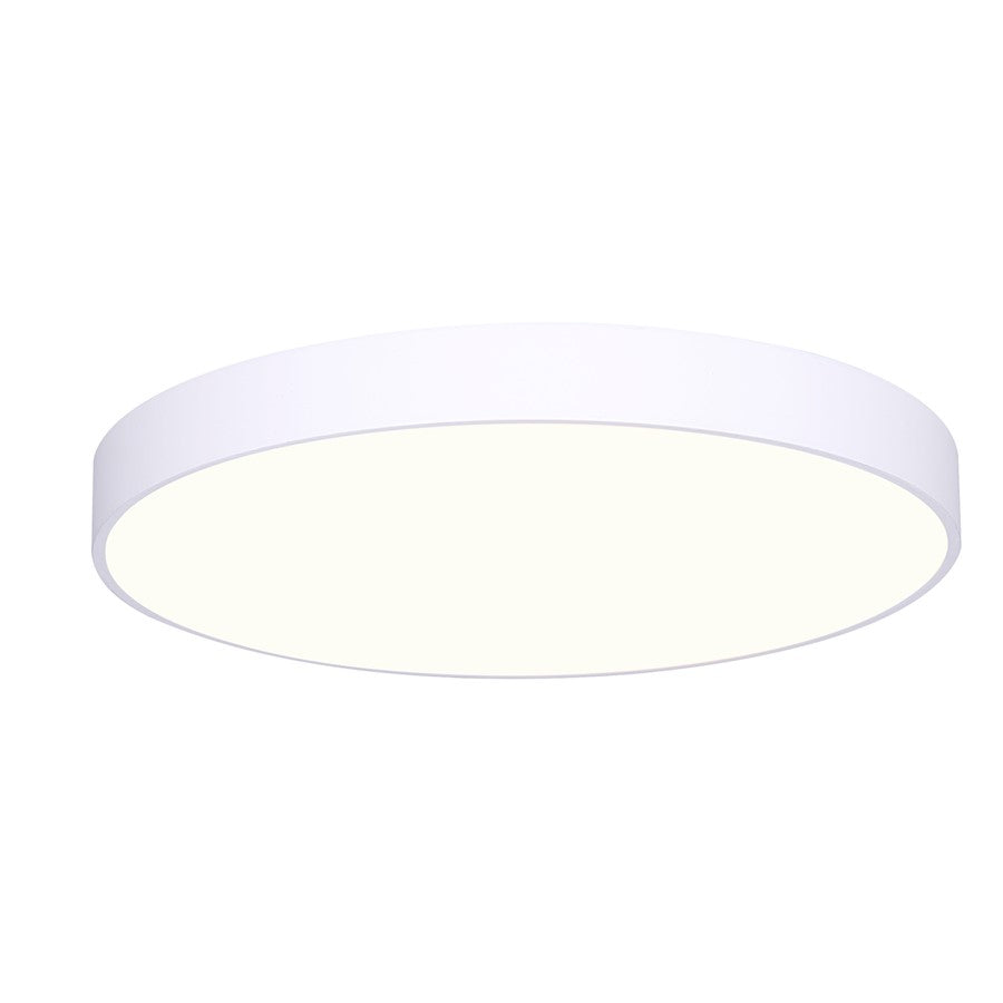 Canarm 9in 1-Light LED Disk Light | White Finish | Under Cabinet & Accent Lighting | 9 x 9 x 1 in | Model LED-CP9D10-WT