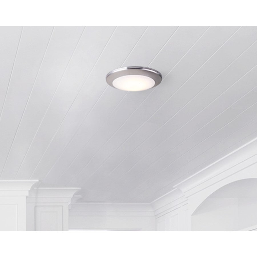 Canarm 4in LED Disk Light | Brushed Nickel Metal/Acrylic | Under Cabinet & Hallway Light | 630 Lumens, 3000K, Dimmable | Model LED-SM4DL-BN-C
