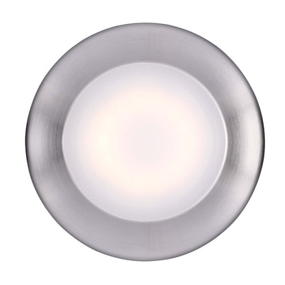 Canarm 4in LED Disk Light | Brushed Nickel Metal/Acrylic | Under Cabinet & Hallway Light | 630 Lumens, 3000K, Dimmable | Model LED-SM4DL-BN-C