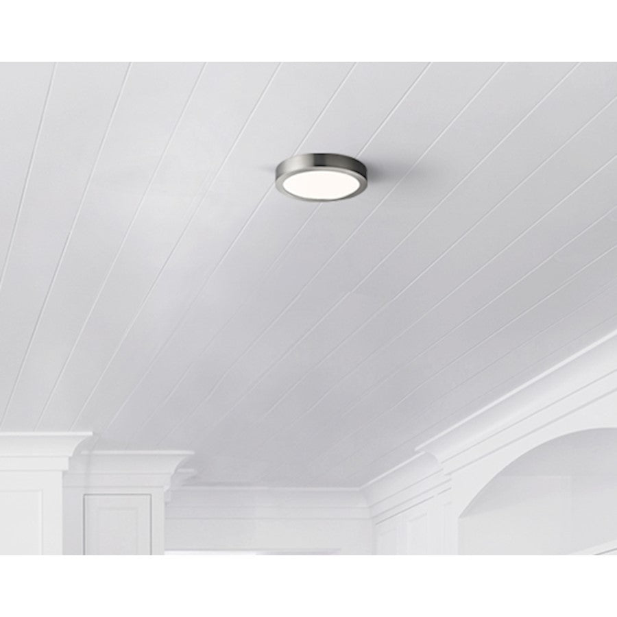 Canarm LED-SM55DL-BN-C 5.5in 1-Light LED Disk Light | Brushed Nickel Surface Mount | Kitchen & Bathroom | 5.5 x 1 x 1 in | Model LED-SM55DL-BN-C
