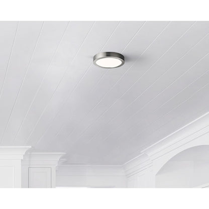 Canarm LED-SM55DL-BN-C 5.5in 1-Light LED Disk Light | Brushed Nickel Surface Mount | Kitchen & Bathroom | 5.5 x 1 x 1 in | Model LED-SM55DL-BN-C
