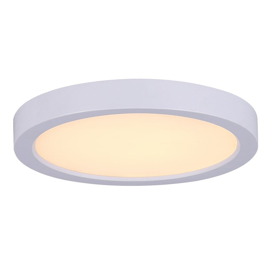 Canarm LED-SM55DL-WT-C 5.5in 1-Light LED Disk Light | White Surface Mount | Kitchen & Bathroom | 5.5 x 1 x 1 in | Model LED-SM55DL-WT-C