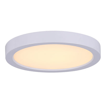 Canarm LED-SM55DL-WT-C 5.5in 1-Light LED Disk Light | White Surface Mount | Kitchen & Bathroom | 5.5 x 1 x 1 in | Model LED-SM55DL-WT-C