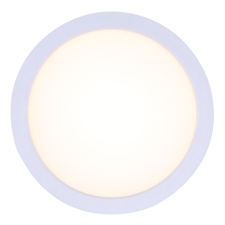 Canarm LED-SM55DL-WT-C 5.5in 1-Light LED Disk Light | White Surface Mount | Kitchen & Bathroom | 5.5 x 1 x 1 in | Model LED-SM55DL-WT-C