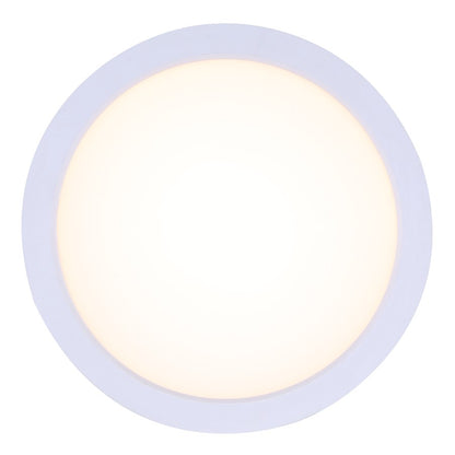 Canarm LED-SM55DL-WT-C 5.5in 1-Light LED Disk Light | White Surface Mount | Kitchen & Bathroom | 5.5 x 1 x 1 in | Model LED-SM55DL-WT-C