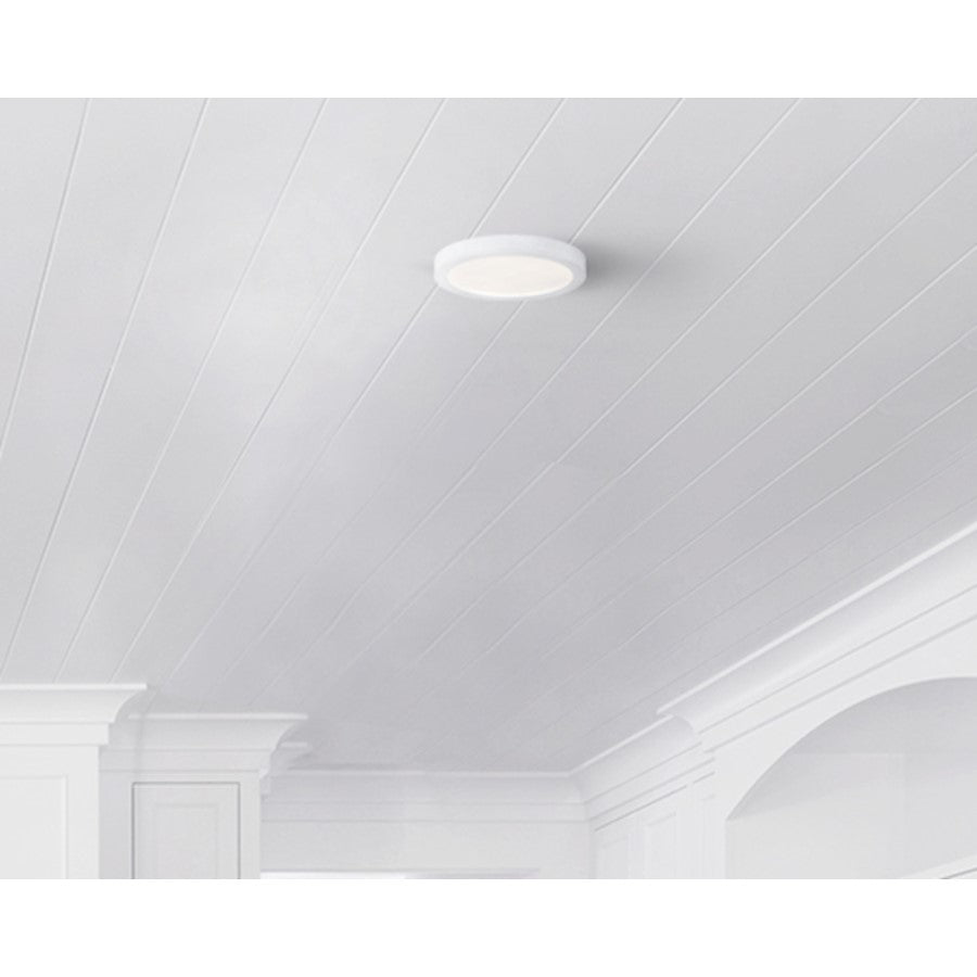 Canarm LED-SM55DL-WT-C 5.5in 1-Light LED Disk Light | White Surface Mount | Kitchen & Bathroom | 5.5 x 1 x 1 in | Model LED-SM55DL-WT-C