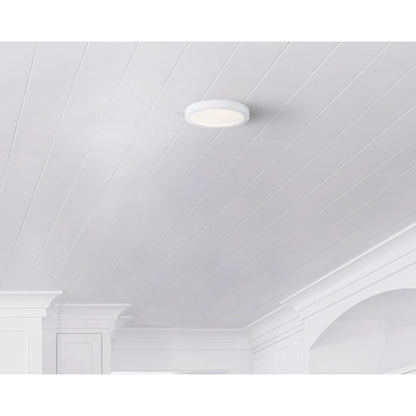 Canarm LED-SM55DL-WT-C 5.5in 1-Light LED Disk Light | White Surface Mount | Kitchen & Bathroom | 5.5 x 1 x 1 in | Model LED-SM55DL-WT-C