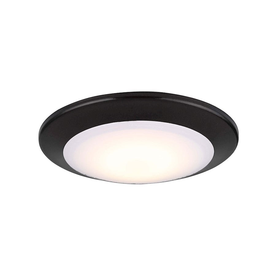 Canarm 7.4in LED Disk Light | Matte Black Metal/Acrylic | 15W 3000K | Surface Mount | Model LED-SM6DL-BK-C