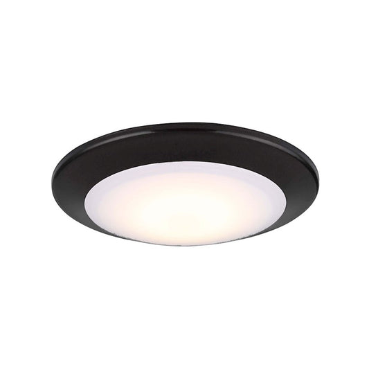 Canarm 7.4in LED Disk Light | Matte Black Metal/Acrylic | 15W 3000K | Surface Mount | Model LED-SM6DL-BK-C