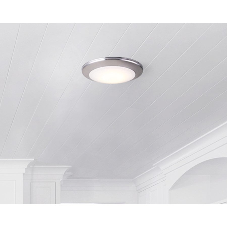 Canarm 6in LED Disk Light | Brushed Nickel Metal/Acrylic | Dimmable 3000K 1000 Lumens | Surface Mount | Model LED-SM6DL-BN-C