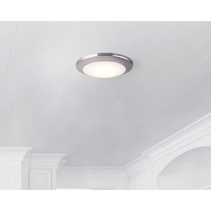 Canarm 6in LED Disk Light | Brushed Nickel Metal/Acrylic | Dimmable 3000K 1000 Lumens | Surface Mount | Model LED-SM6DL-BN-C