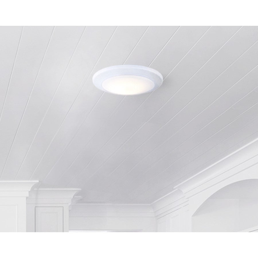 Canarm LED-SM6DL 6in 1-Light Low Profile Disk Light | White | Hallway & Closet Ceiling | 6 x 1 x 1 in | Model LED-SM6DL-WT-C
