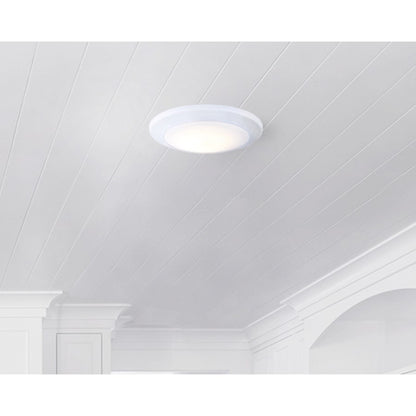 Canarm LED-SM6DL 6in 1-Light Low Profile Disk Light | White | Hallway & Closet Ceiling | 6 x 1 x 1 in | Model LED-SM6DL-WT-C