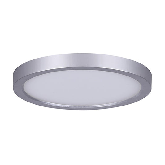Canarm LED-SM7DL 7in 1-Light Low Profile Disk Light | Brushed Nickel | Hallway & Closet Ceiling | 7 x 1 x 1 in | Model LED-SM7DL-BN-C