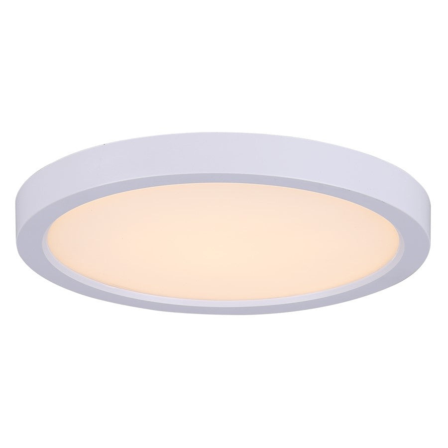Canarm LED-SM7DL 7in 1-Light Low Profile Disk Light | White | Hallway & Closet Ceiling | 7 x 1 x 1 in | Model LED-SM7DL-WT-C