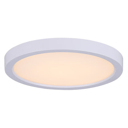 Canarm LED-SM7DL 7in 1-Light Low Profile Disk Light | White | Hallway & Closet Ceiling | 7 x 1 x 1 in | Model LED-SM7DL-WT-C
