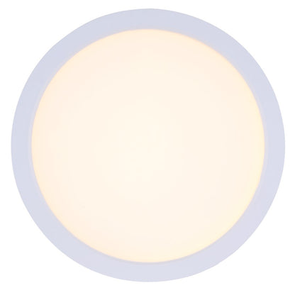 Canarm LED-SM7DL 7in 1-Light Low Profile Disk Light | White | Hallway & Closet Ceiling | 7 x 1 x 1 in | Model LED-SM7DL-WT-C