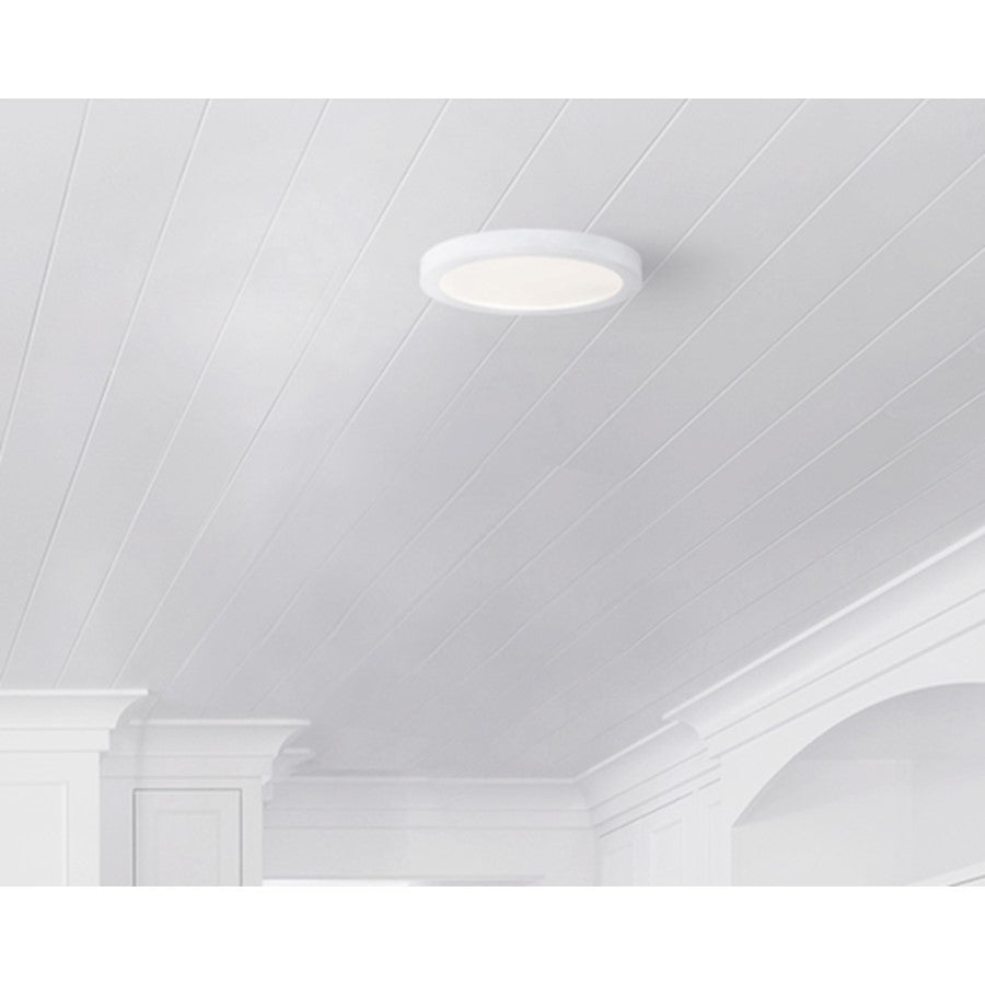 Canarm LED-SM7DL 7in 1-Light Low Profile Disk Light | White | Hallway & Closet Ceiling | 7 x 1 x 1 in | Model LED-SM7DL-WT-C