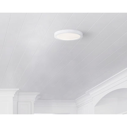 Canarm LED-SM7DL 7in 1-Light Low Profile Disk Light | White | Hallway & Closet Ceiling | 7 x 1 x 1 in | Model LED-SM7DL-WT-C