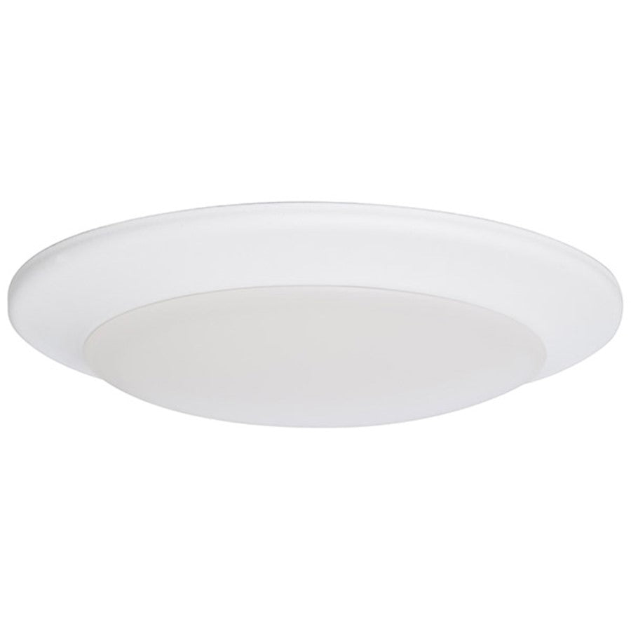 Canarm 9in 1-Light LED Disk Light | White Metal and Acrylic | Kitchen & Utility Room Ceiling | 2000 Lumens 3000K Dimmable | Model LED-SM9DL-WT-C