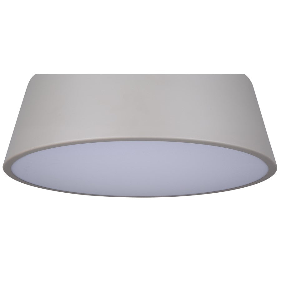 Canarm Jessa 13in LED Flush Mount | Modern Matte Gray and Gold Metal | Bedroom & Kitchen Ceiling Light | 12.75 x 12.75 x 8.13 in | Model LFM263A13GYG