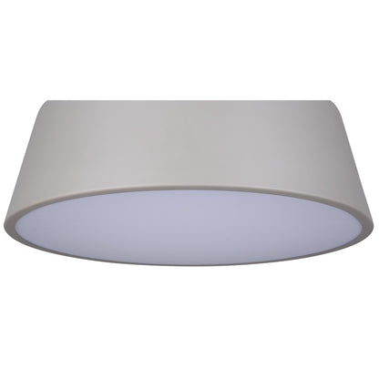 Canarm Jessa 13in LED Flush Mount | Modern Matte Gray and Gold Metal | Bedroom & Kitchen Ceiling Light | 12.75 x 12.75 x 8.13 in | Model LFM263A13GYG